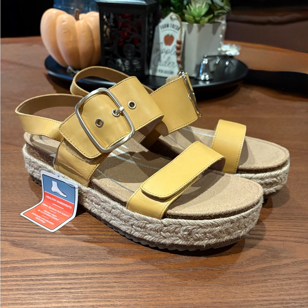 Aetrex orthotic platform comfort Sandals size 10